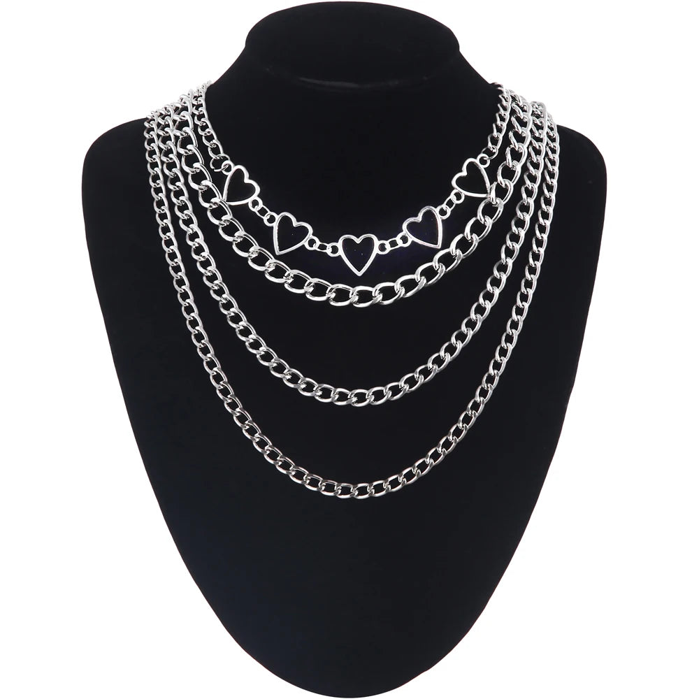 Lock Chain Necklace With A Padlock Pendants For Women