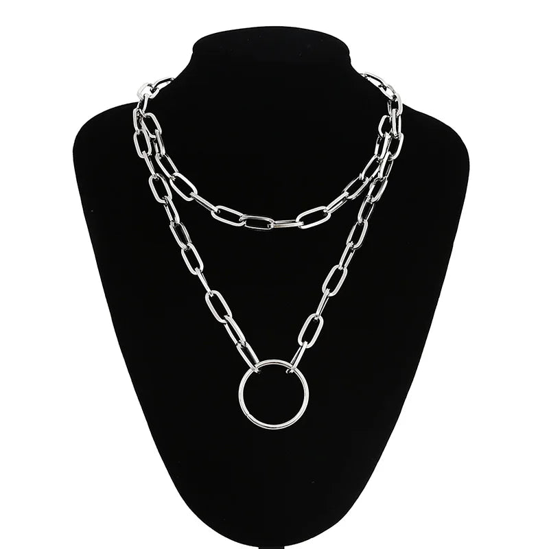 Lock Chain Necklace With A Padlock Pendants For Women