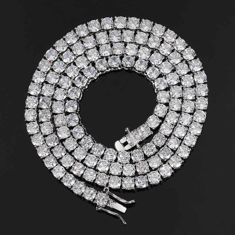 New D Color Moissanite Tennis Necklace 925