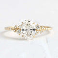 1ct 2ct 3ct Moissanite Gold Plated Oval Cut 925