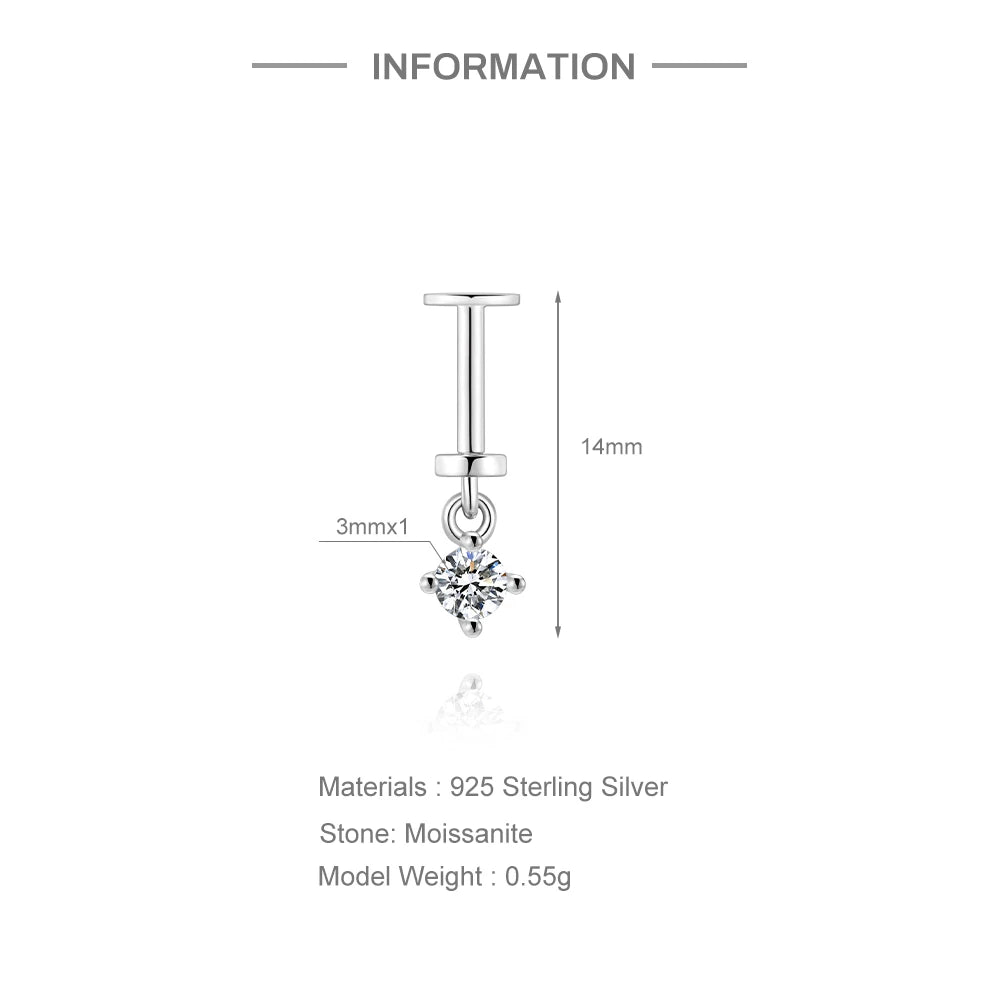Aide Moissanite Diamond Stud Earrings for Women Orginal 925