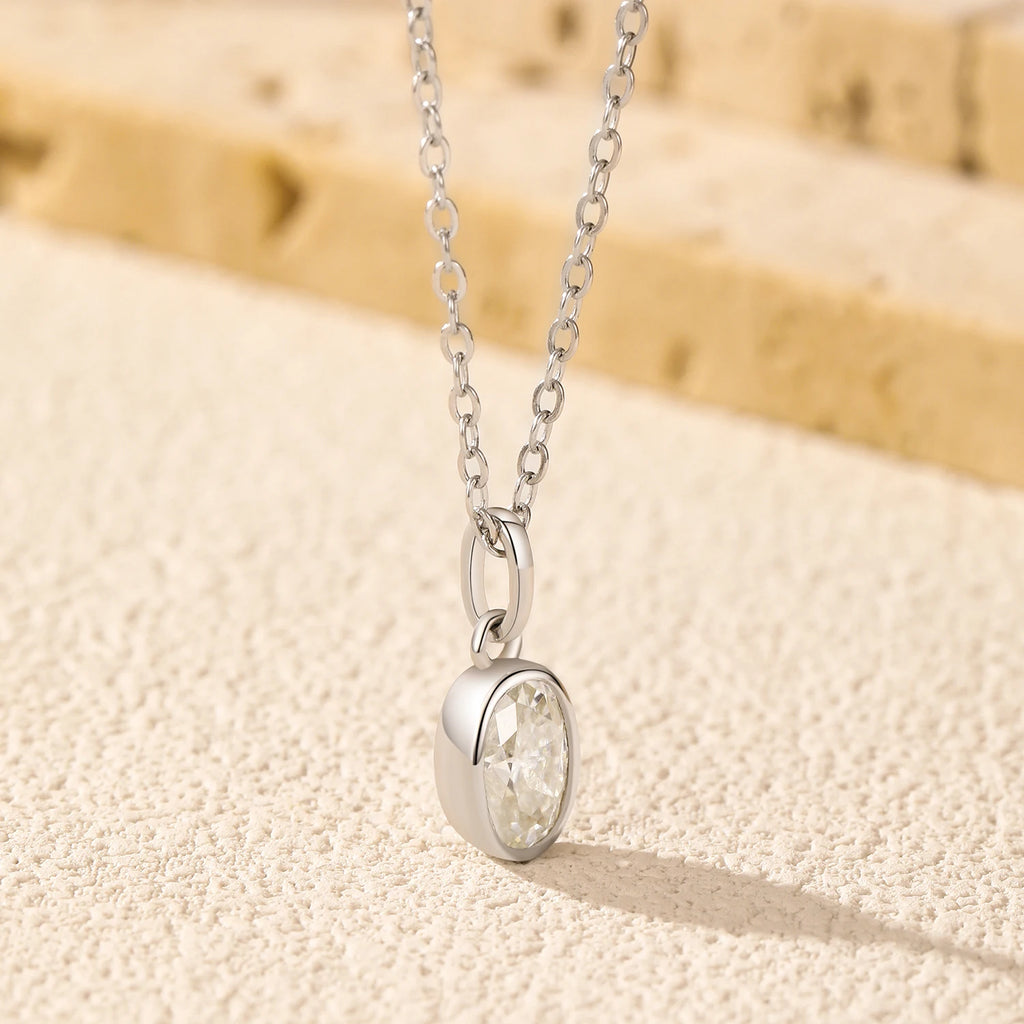 MODIAN 6 Styles D Color Geometric Moissanite Necklaces 925