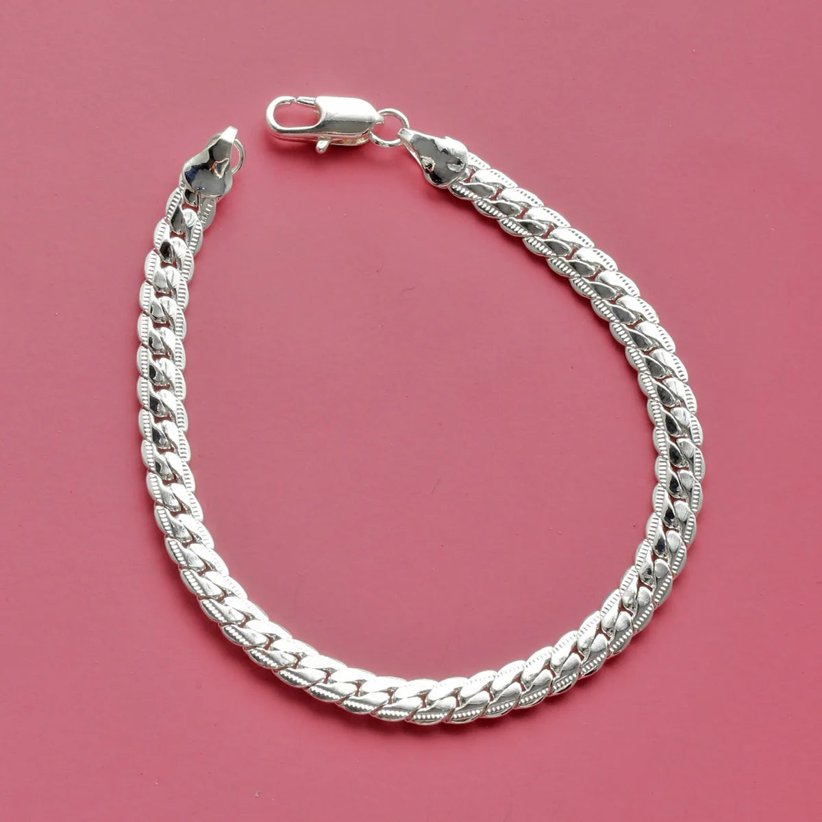 Fashion 925 Sterling Silver Bracelets for Women Simple Korean Multi Layer