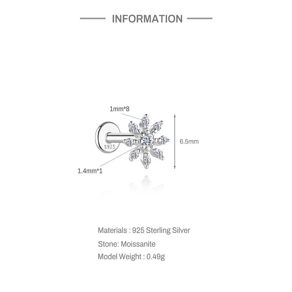Aide Moissanite Diamond Stud Earrings for Women Orginal 925