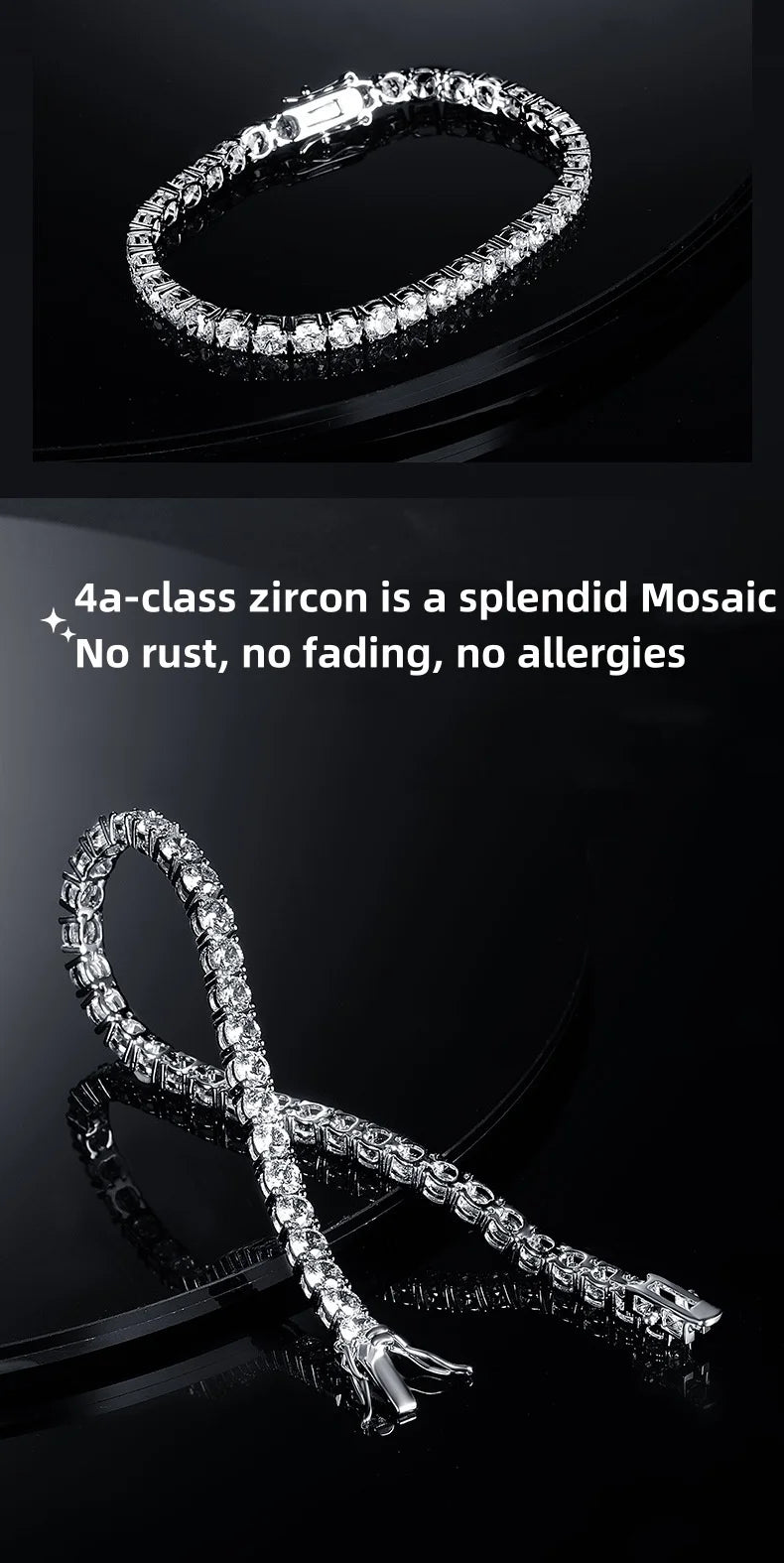 Factory price 925 silver plated 18K gold 4A grade Zircon