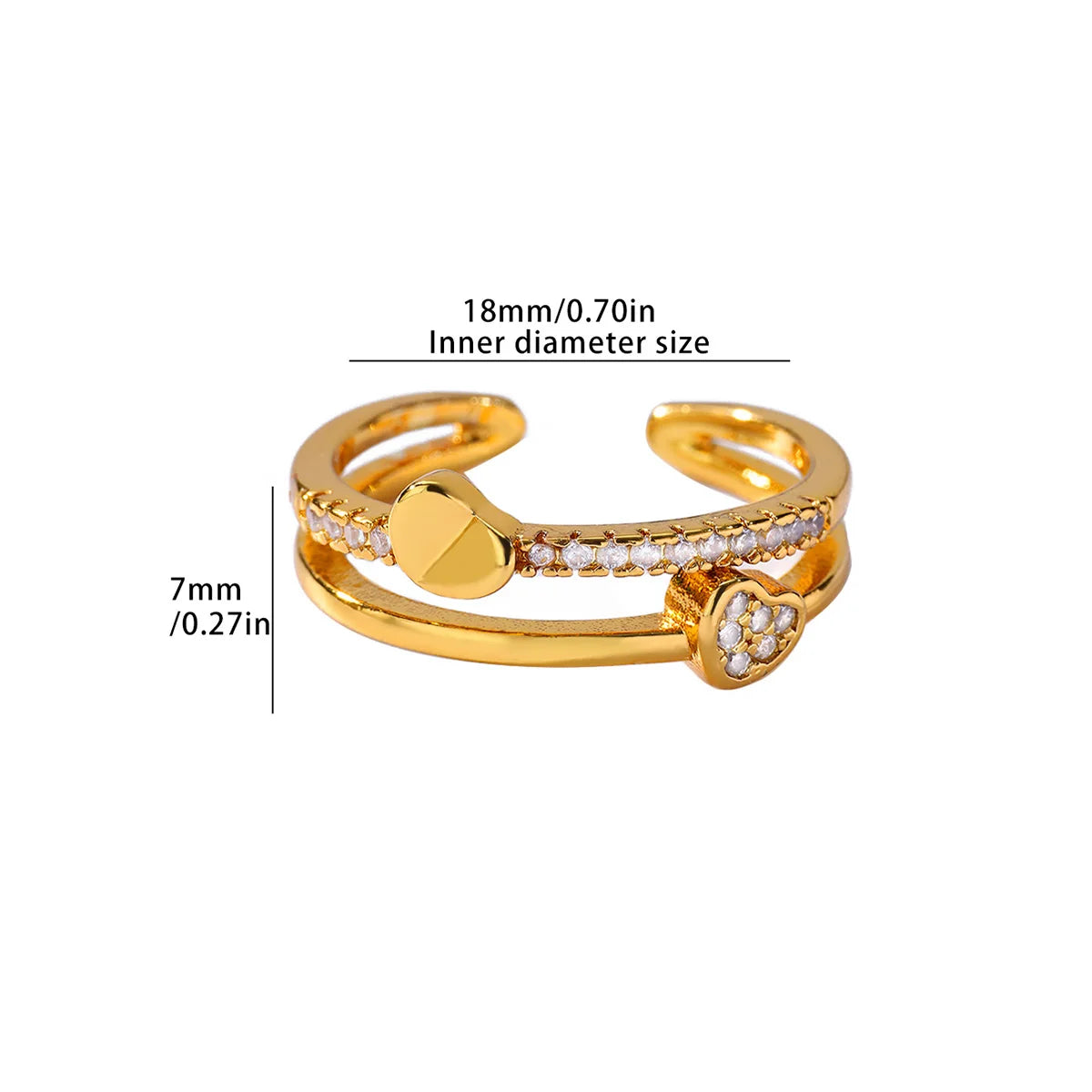 Stainless Steel Heart Rings For Women 2026