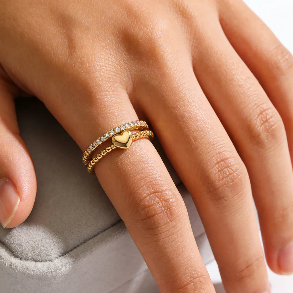 Stainless Steel Heart Rings For Women 2026