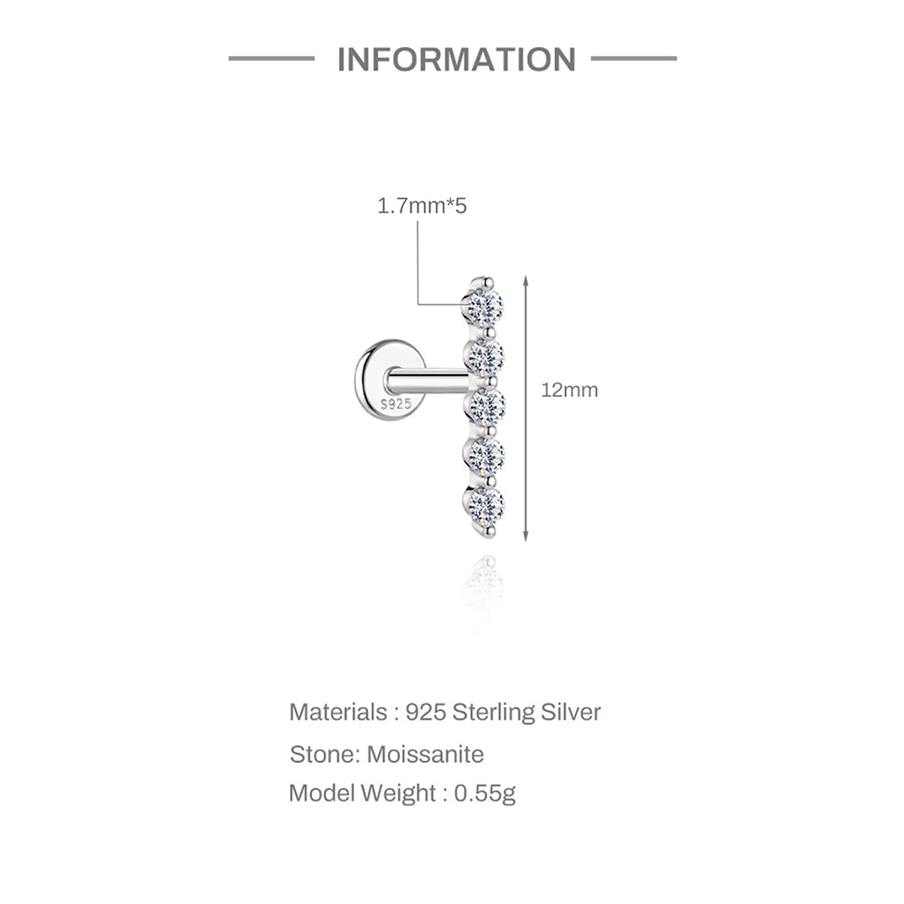 Aide Moissanite Diamond Stud Earrings for Women Orginal 925