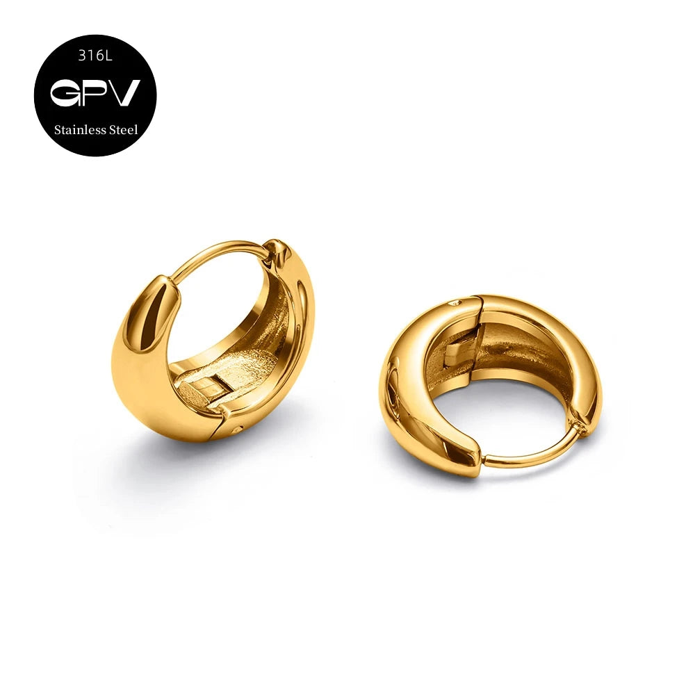 2PCS 316L Medical Stainless Steel Earrings With A Niche Design