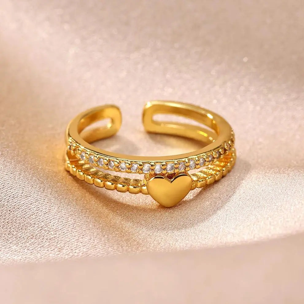 Stainless Steel Heart Rings For Women 2026