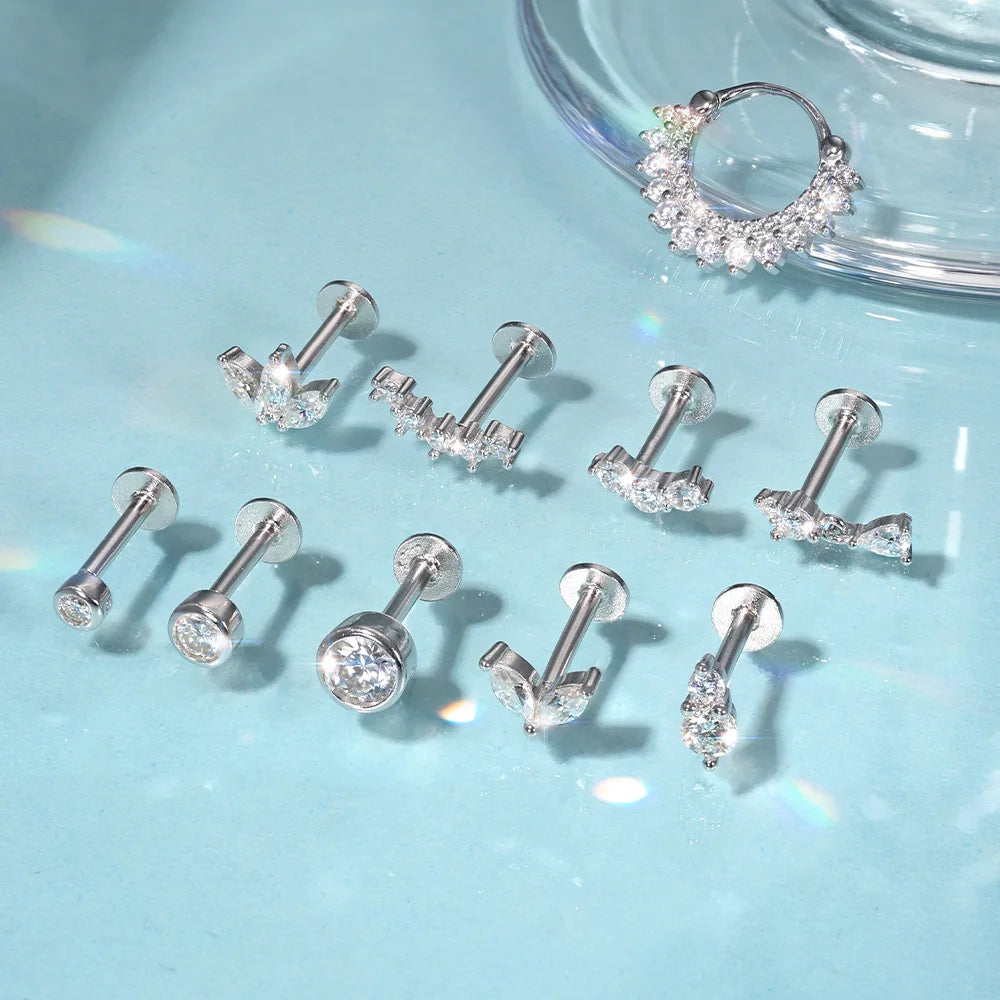 Aide Moissanite Diamond Stud Earrings for Women Orginal 925