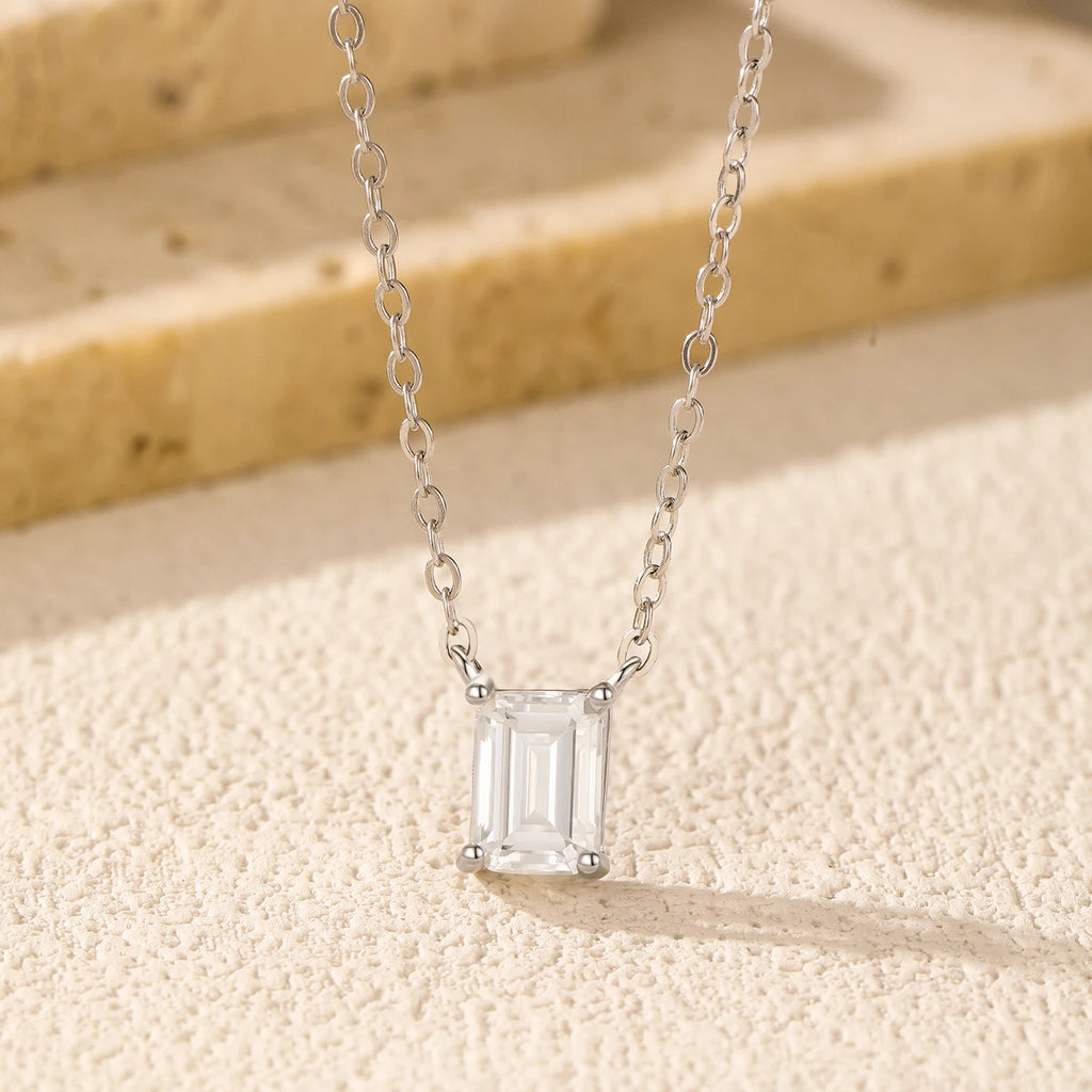 MODIAN 6 Styles D Color Geometric Moissanite Necklaces 925