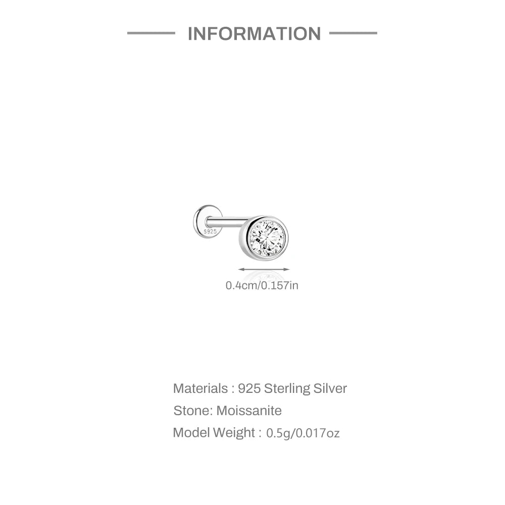 Aide Moissanite Diamond Stud Earrings for Women Orginal 925