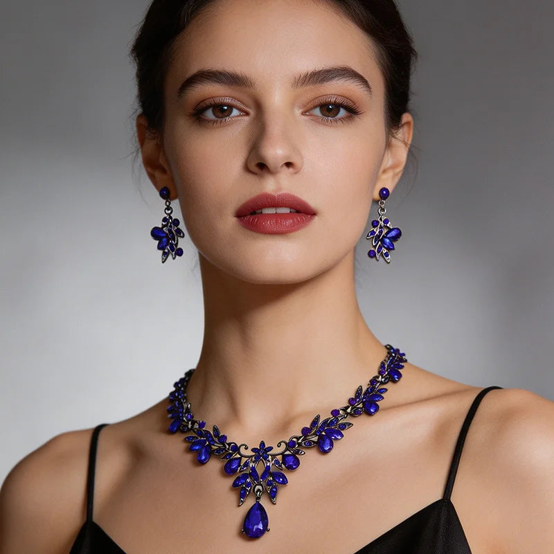 Fashion Necklace for Women Choker Necklace and Earring