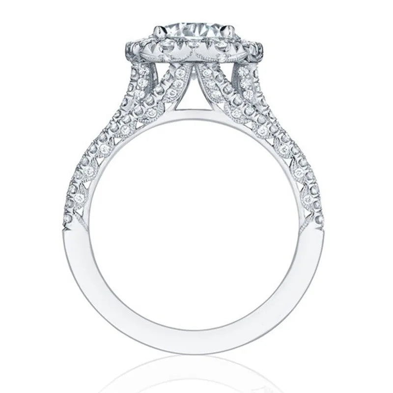 Light luxury classic 925 sterling silver square moissanite