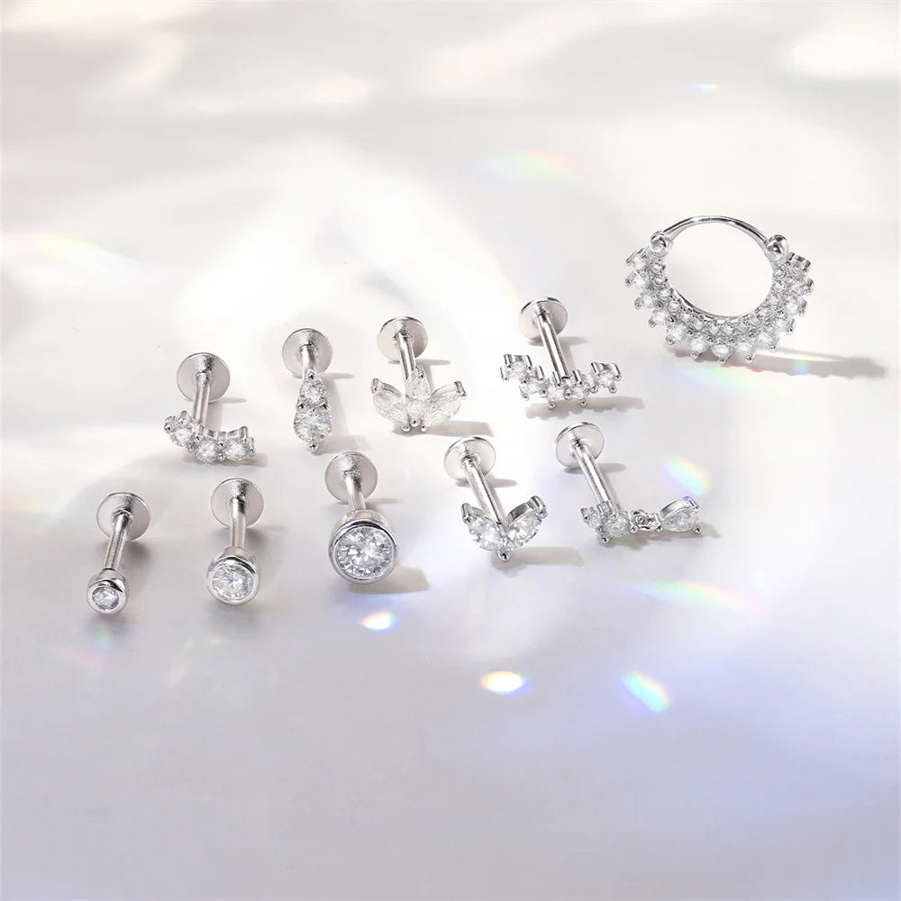 Aide Moissanite Diamond Stud Earrings for Women Orginal 925