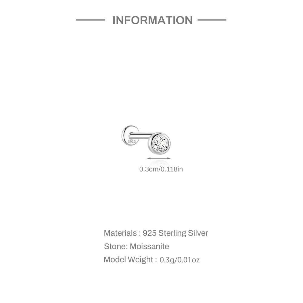 Aide Moissanite Diamond Stud Earrings for Women Orginal 925