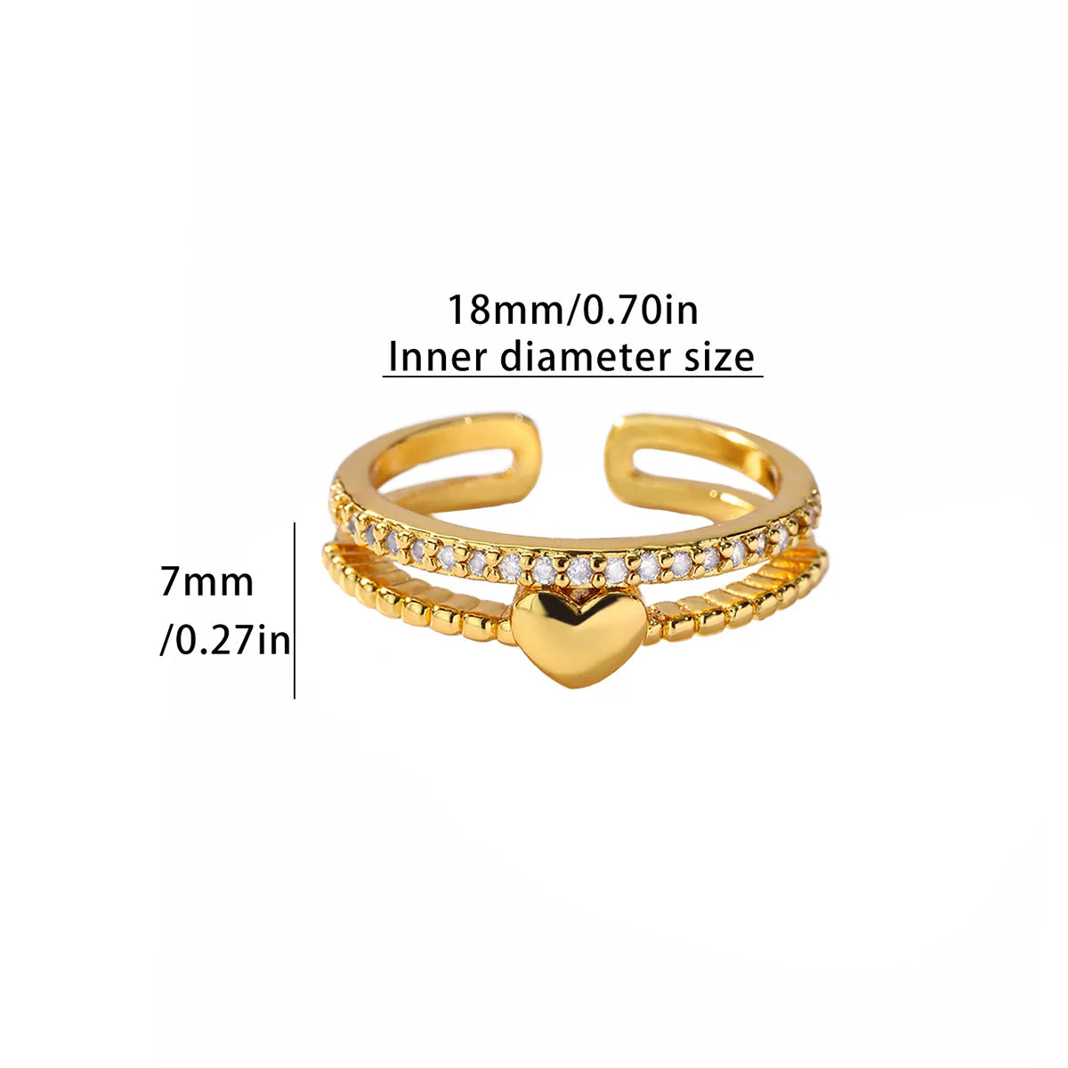 Stainless Steel Heart Rings For Women 2026