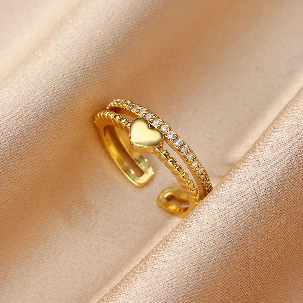 Stainless Steel Heart Rings For Women 2026