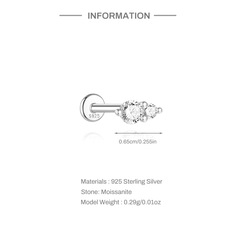 Aide Moissanite Diamond Stud Earrings for Women Orginal 925