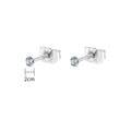 Pair Right Grand ASTM F136 Titanium 2/3/4/5mm CZ Stud Earrings 20G