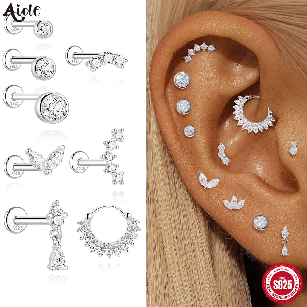 Aide Moissanite Diamond Stud Earrings for Women Orginal 925