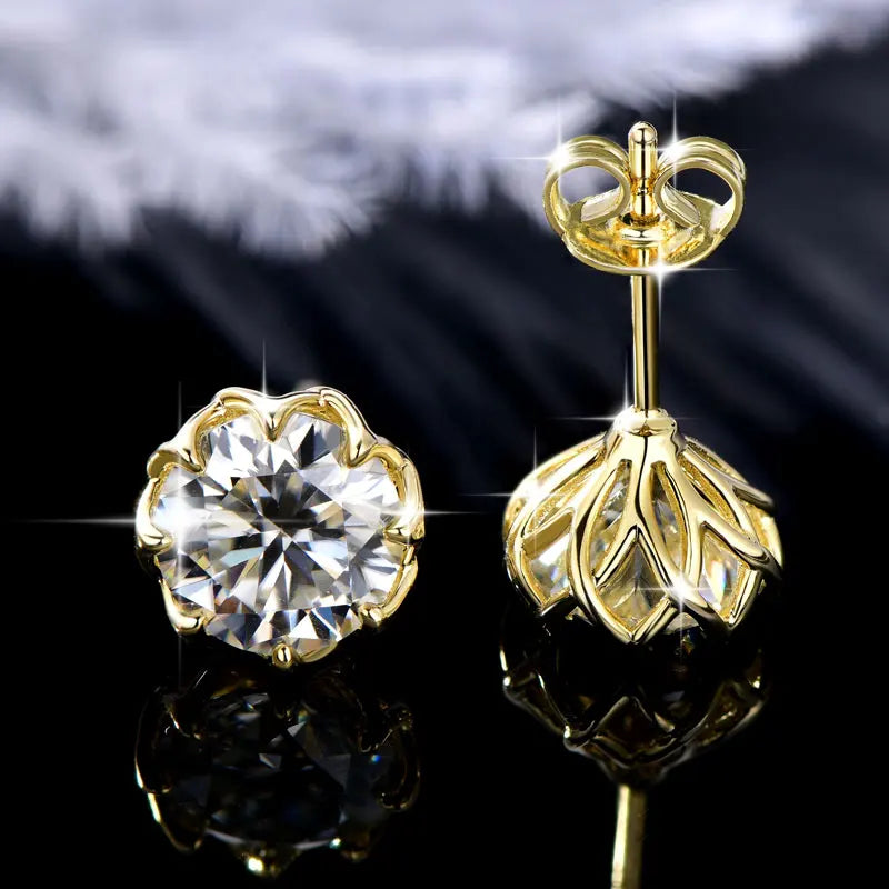 Rrjzz D Color VVS1 Moissanite Certified Stud Ear for Women Men