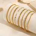 Non Tarnish Stainless Steel Bracelet Gold Plated Stackable for Women
