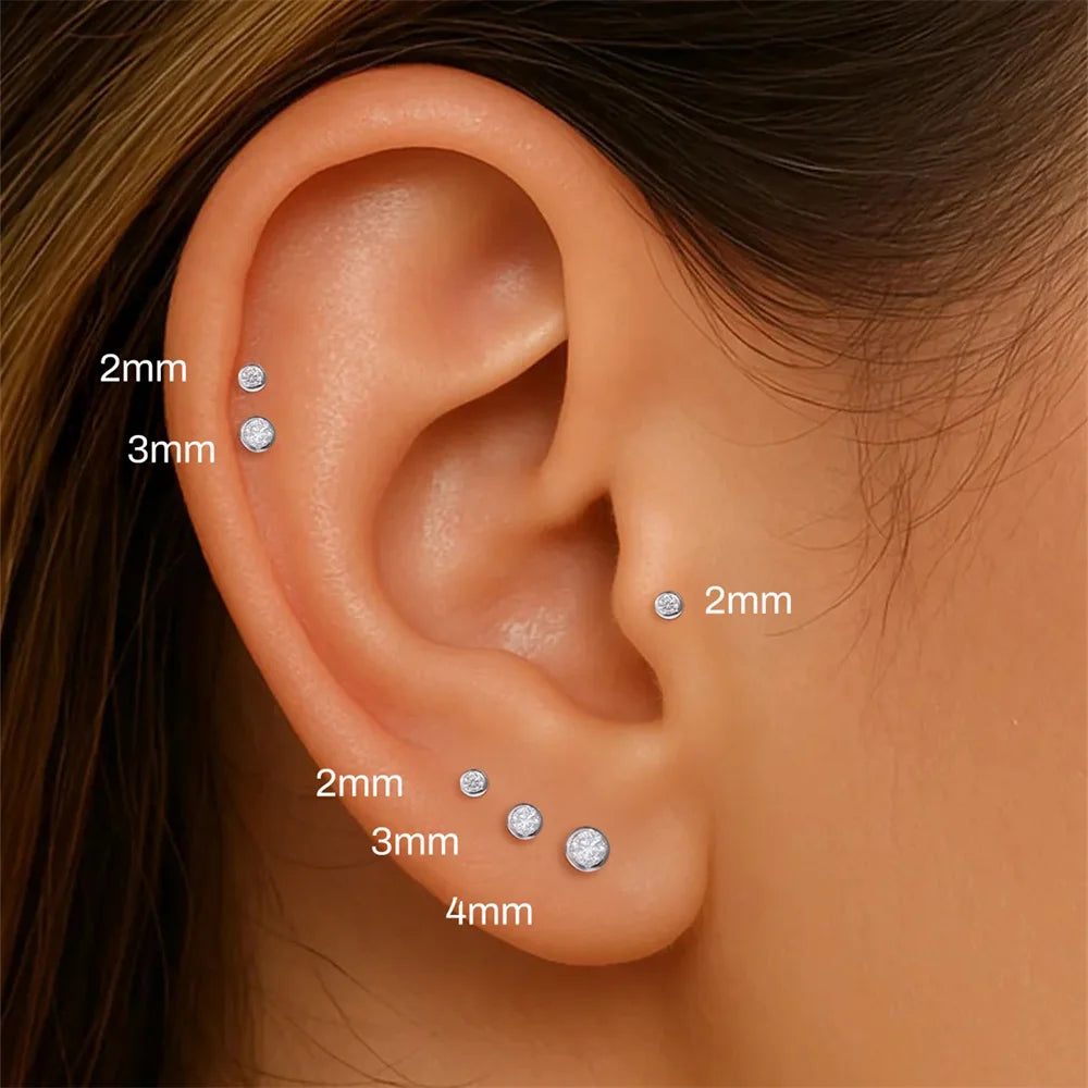 Aide Moissanite Diamond Stud Earrings for Women Orginal 925