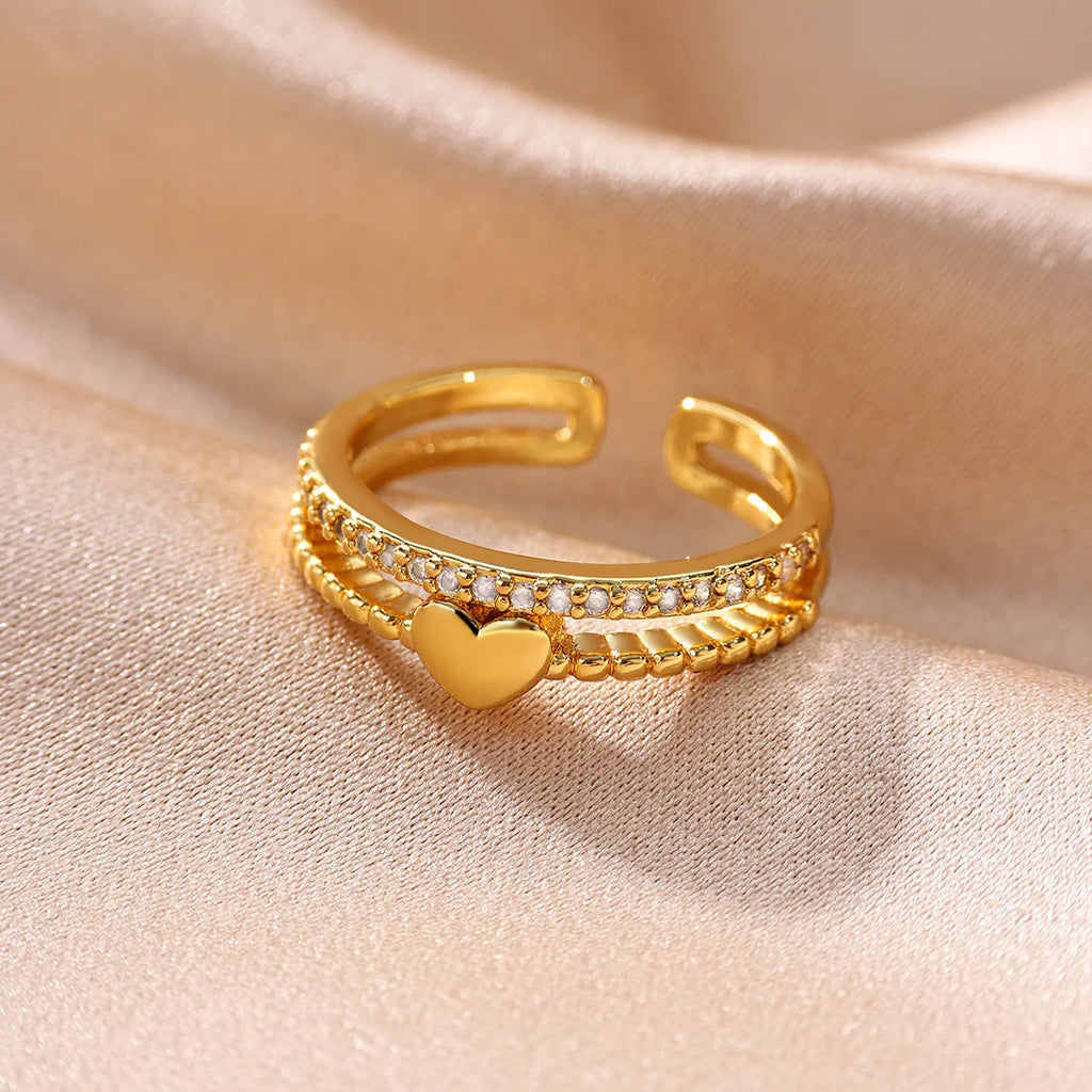 Stainless Steel Heart Rings For Women 2026