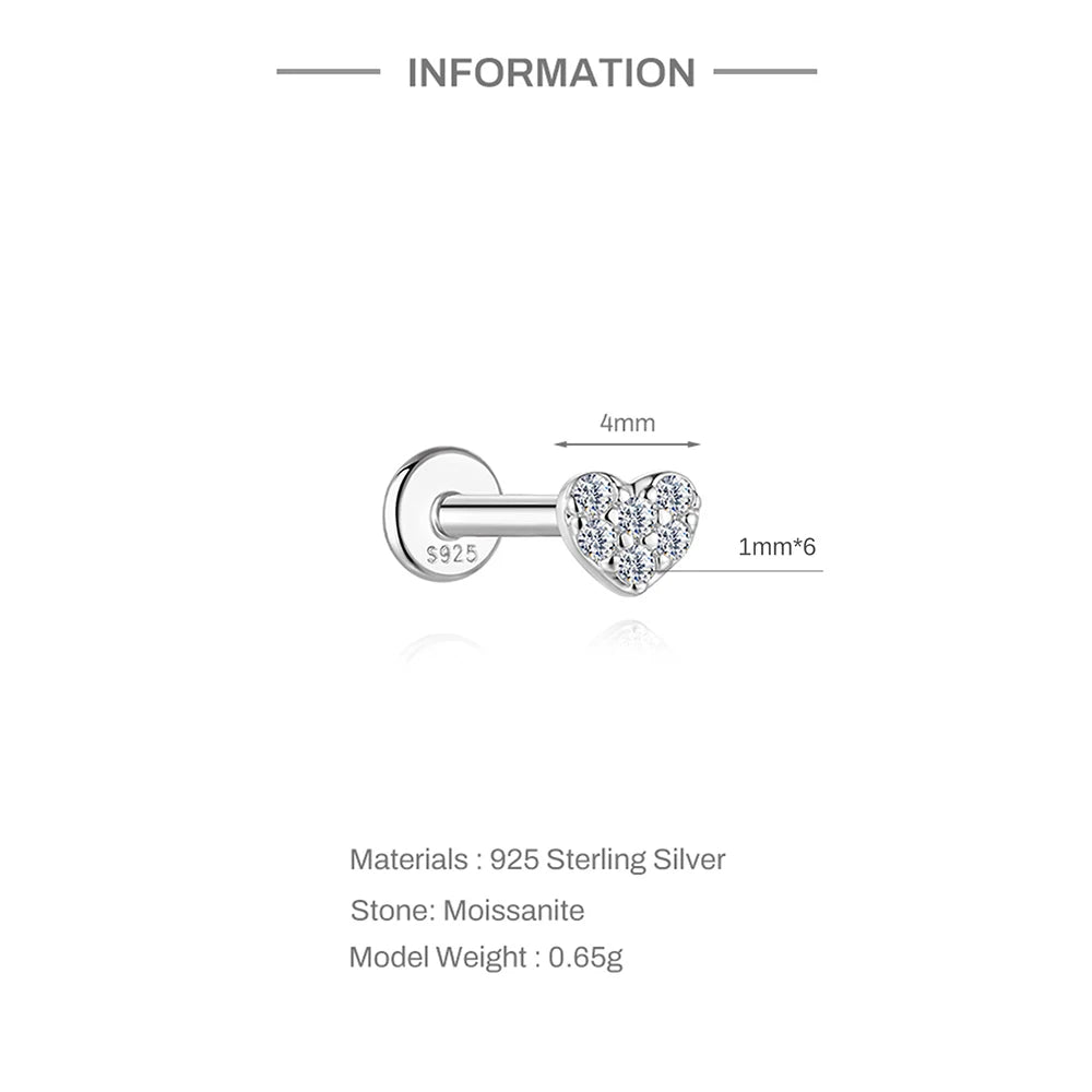 Aide Moissanite Diamond Stud Earrings for Women Orginal 925